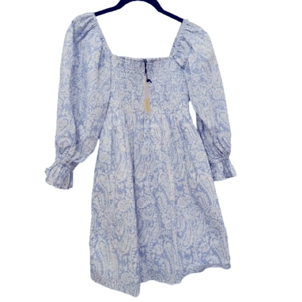 NWT Light Blue and White Mini Dress - Size XS